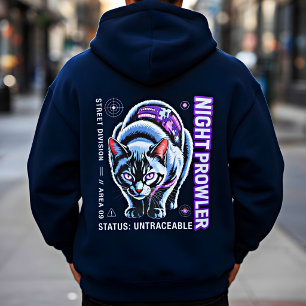 Cyberpunk Neon Kat - voor gamers en tech liefhebbe Hoodie