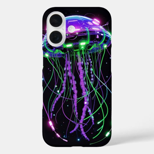 Cyberpunk Neon Kwallen kunst Case-Mate iPhone Case (Achterkant)