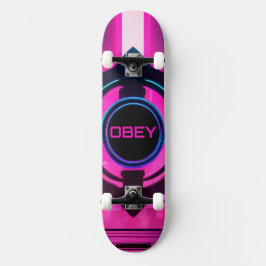 Cyberpunk Neon Obey Streetwear Sci-Fi City Persoonlijk Skateboard