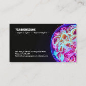 Cyberpunk Neon Pasta Kom Artwerk v53 Visitekaartje (Achterkant)