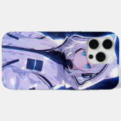 Cyberpunk Neon Pols Anime Meisje Case-Mate iPhone Case (Achterkant (horizontaal))