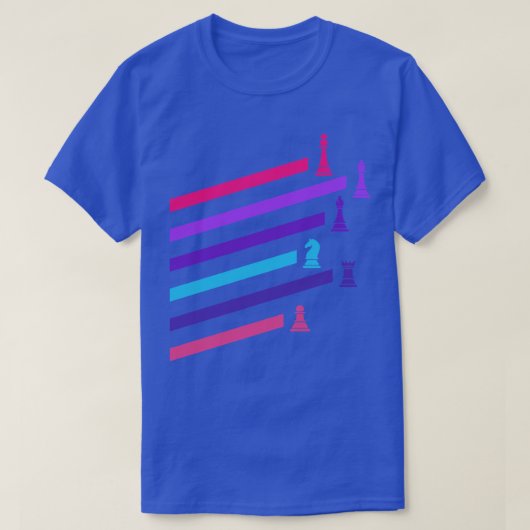 Cyberpunk Neon Schaakstukken T-shirt (Design voorkant)