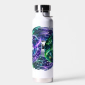Cyberpunk Neon SciFi Voetbal Waterfles (Links)