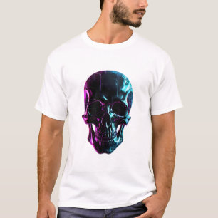 Cyberpunk Neon Skull T-shirt