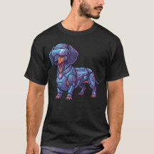 Cyberpunk Neon Teckel Futuristische Gamer