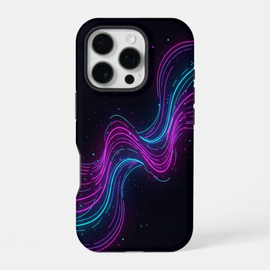 ​Cyberpunk Neon Wave Glitch Gaming Phone Case - Ab iPhone Hoesje (Achterkant)