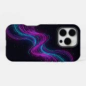 ​Cyberpunk Neon Wave Glitch Gaming Phone Case - Ab iPhone Hoesje (Achterkant horizontaal)