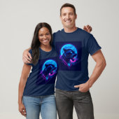 Cyberpunk Neon Zwarte Panter T-shirt (Unisex)