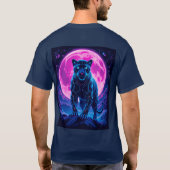 Cyberpunk Neon Zwarte Panter T-shirt (Achterkant)