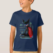 Cyberpunk Ninja Black Cat T-shirt (Voorkant)