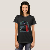 Cyberpunk Ninja Black Cat T-shirt (Voorkant volledig)