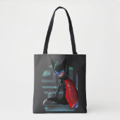 Cyberpunk Ninja Black Cat Tote Bag (Voorkant)