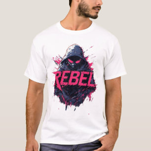 Cyberpunk Ninja Rebel Hot Roze Spatten Streetwear T-shirt