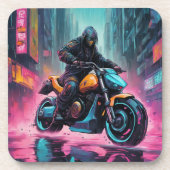 Cyberpunk- onderzetters met kurk rug - set van 6 (Voorkant)