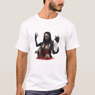 Cyberpunk Oni-meisje – Robotachtige Ledematen T-shirt