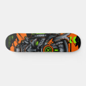 Cyberpunk Oni Samurai Mask Neon Persoonlijk Skateboard (Horizontaal)