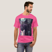 Cyberpunk Panther Sci-Fi Futuristic Wildlife City T-shirt (Voorkant volledig)