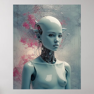 Cyberpunk Paranoïde Android Sci-Fi Surrealistische Poster