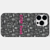 Cyberpunk PCB Electronics Circuit Board Patroon Case-Mate iPhone Case (Achterkant (horizontaal))