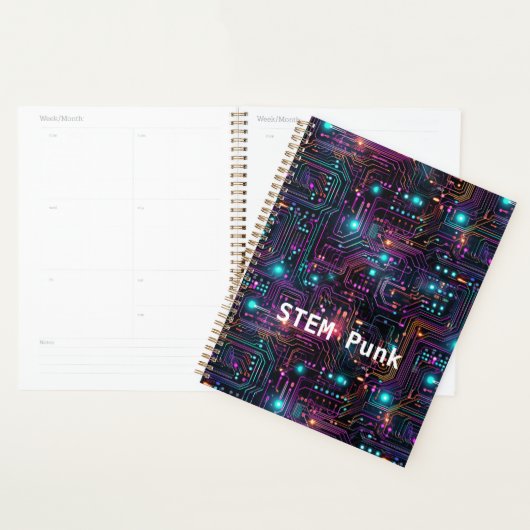 Cyberpunk PCB Electronics Circuit Board Patroon Planner (Display)