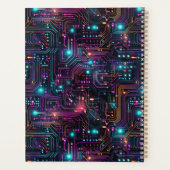 Cyberpunk PCB Electronics Circuit Board Patroon Planner (Achterkant)
