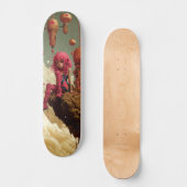 Cyberpunk pink girl skateboard (Voorkant)