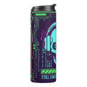 ​Cyberpunk Pixel Skull Travel Mug - Loading My Rea Thermosbeker (Gedraaid links)