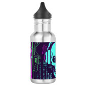 ​Cyberpunk Pixel Skull Travel Mug - Loading My Rea Waterfles (Links)