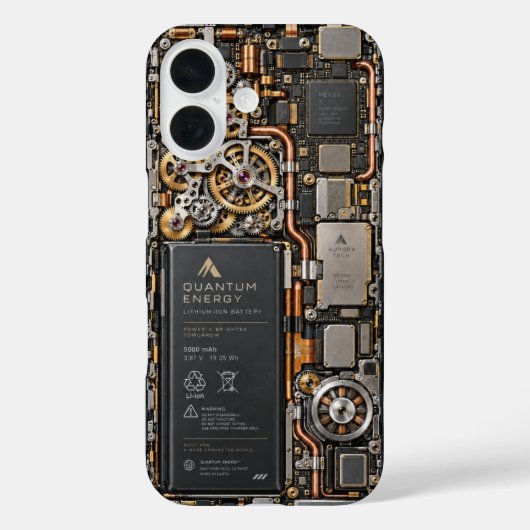 Cyberpunk Quantum Tech Printplaat Hoestel &  Case-Mate iPhone Case (Achterkant)