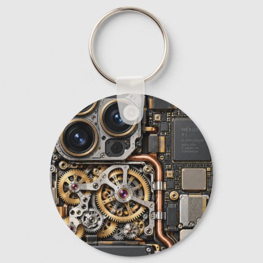Cyberpunk Quantum Tech Printplaat Hoestel & Sleutelhanger (Voorkant)