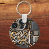 Cyberpunk Quantum Tech Printplaat Hoestel & Sleutelhanger (Achterkant)