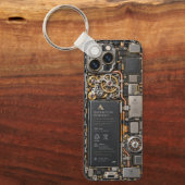 Cyberpunk Quantum Tech Printplaat Hoestel & Sleutelhanger (Voorkant)