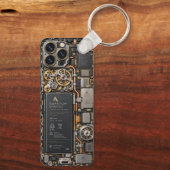 Cyberpunk Quantum Tech Printplaat Hoestel & Sleutelhanger (Achterkant)