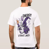 Cyberpunk Rabbit Graphic - Energy Without Limits S T-shirt (Achterkant)