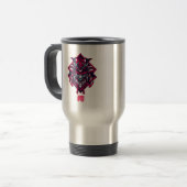 Cyberpunk Red Oni Samurai Travel Mug Reisbeker (Voorkant links)