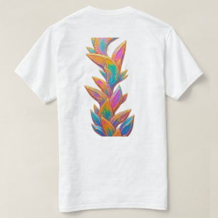 Cyberpunk Regenboog Kristal & Neon Vloeistof Abstr T-shirt
