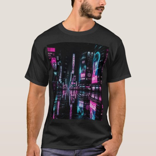 Cyberpunk regenval t-shirt (Voorkant)