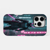 Cyberpunk / Retro Esthetisch Design iPhone Hoesje (Achterkant horizontaal)