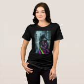 Cyberpunk / Retro Esthetisch Design Tri-Blend Shirt (Voorkant volledig)