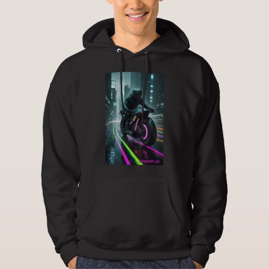 Cyberpunk / Retro Esthetisch Ontwerp Hoodie (Voorkant)
