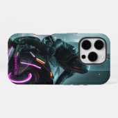 Cyberpunk / Retro Esthetisch Ontwerp iPhone Hoesje (Achterkant horizontaal)