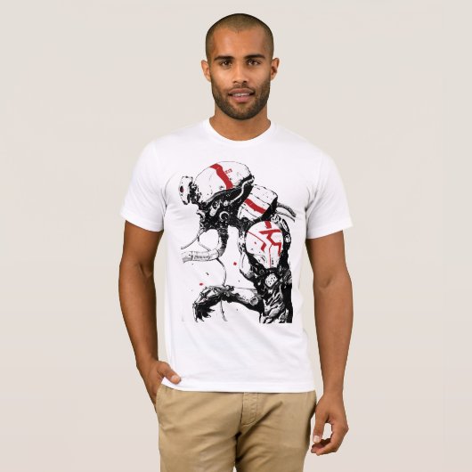 Cyberpunk Robot Urban Futuristic New Style  T-shirt (Voorkant volledig)