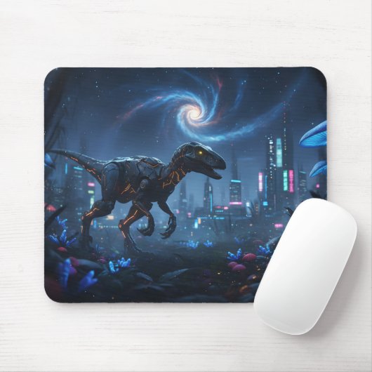 Cyberpunk Roofdier Galaxy Gaming Muismat (Met muis)