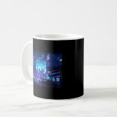 Cyberpunk Rooftop Tokyo Koffiemok (Voorkant links)