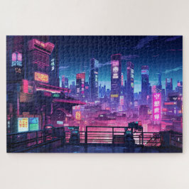 Cyberpunk Rooftop Tokyo Legpuzzel