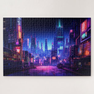 Cyberpunk Rooftop Tokyo Legpuzzel