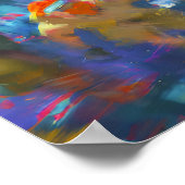 Cyberpunk Runners Sprint Neon Rain City Action Art Poster (Hoek)