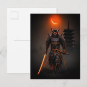 Cyberpunk Samoerai Futuristische Krijger Briefkaart (Voorkant / Achterkant)