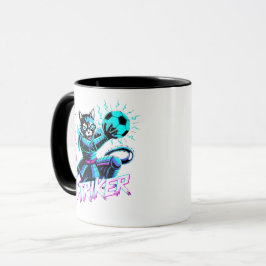 Cyberpunk Samurai Cat Soccer Mug Mok
