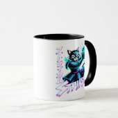 Cyberpunk Samurai Cat Soccer Mug Mok (Voorkant rechts)